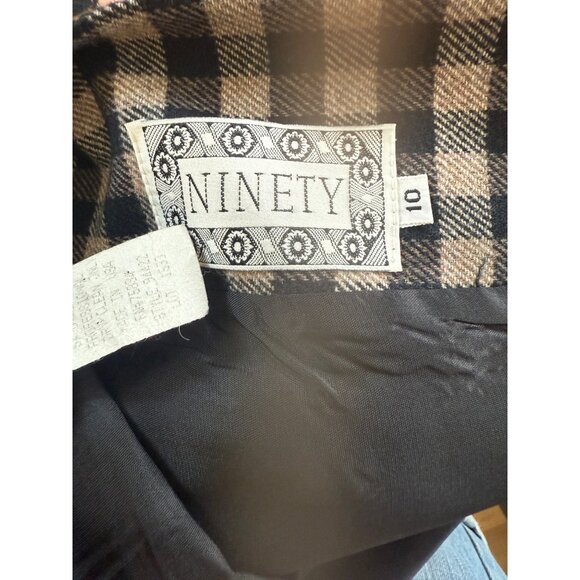 Vintage 90s NINETY Patchwork Wool Blazer – Statement Jacket Size 10 - Picture 13 of 14